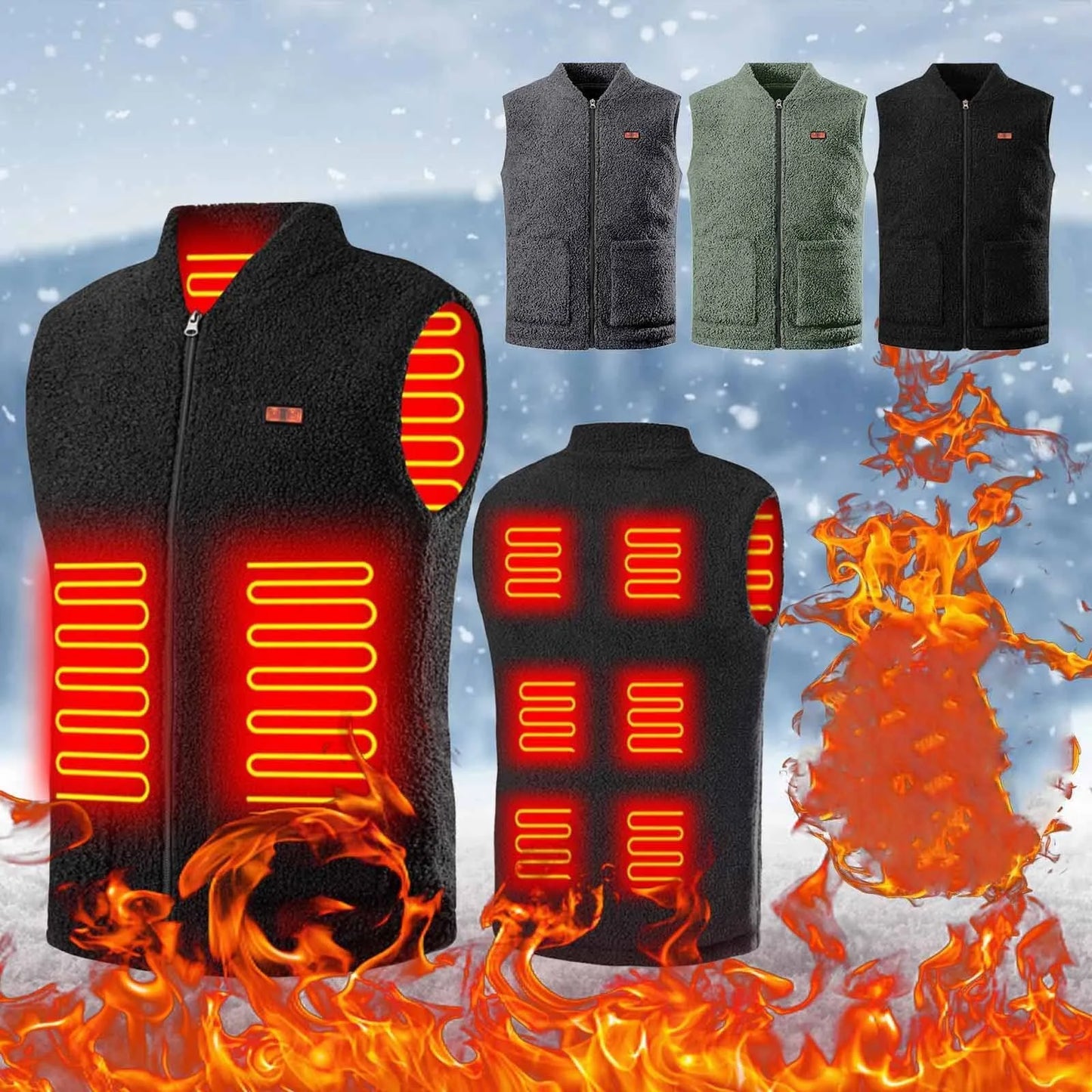 8 Zone Fleece Men/Women Heated vest